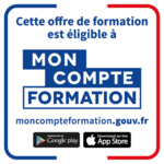 logo CPF "Mon Compte Formation" qui selon les formations offertes par les 13 Vents-EIMCL, redirige vers la fiche de formation sur moncompteformation.gouv.fr